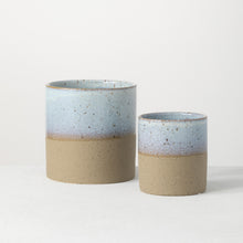 Load image into Gallery viewer, Two Tone Glazed Planters - Set of 2