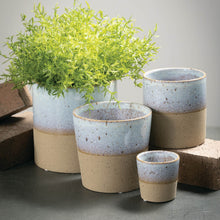 Load image into Gallery viewer, Two Tone Glazed Planters - Set of 2