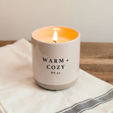 Load image into Gallery viewer, Warm and Cozy Soy Candle | Stoneware Candle Jar