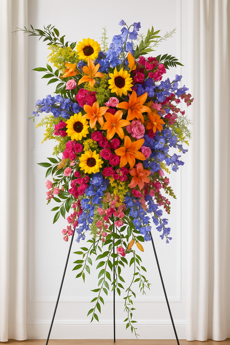 Everlasting Peace Standing Funeral Spray