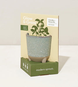Glow and Grow Herb Garden Candle - Basil
