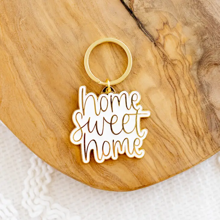 Home Sweet Home Enamel Metal Keychain