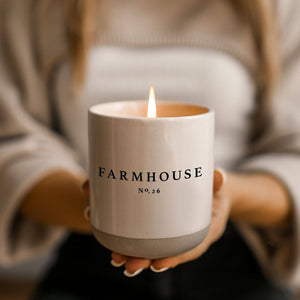 Farmhouse Soy Candle | Stoneware Candle Jar