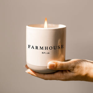 Farmhouse Soy Candle | Stoneware Candle Jar