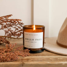 Load image into Gallery viewer, Hello Fall Soy Candle | 11 oz Amber Jar Candle